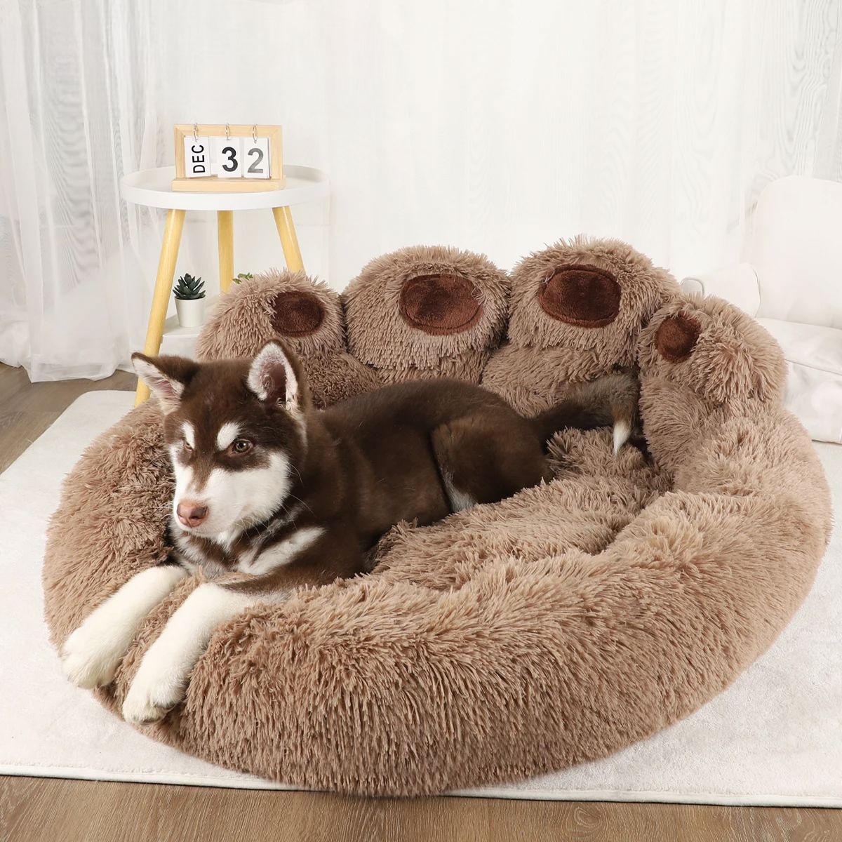 Lit pour Chien - FluffyDogBed™ - Café - Repos Chien