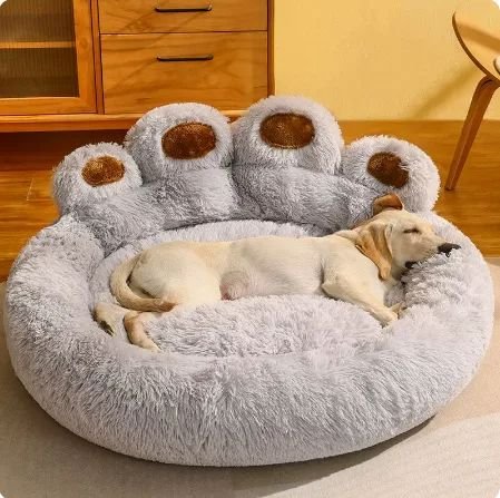 Lit pour Chien - FluffyDogBed™ - Gris - Repos Chien