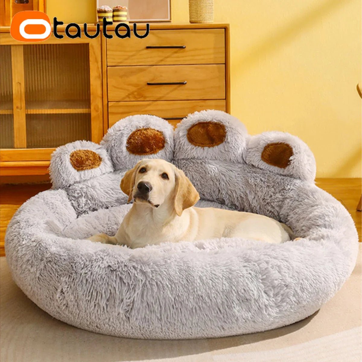 Lit pour Chien - FluffyDogBed™ - Gris - Repos Chien