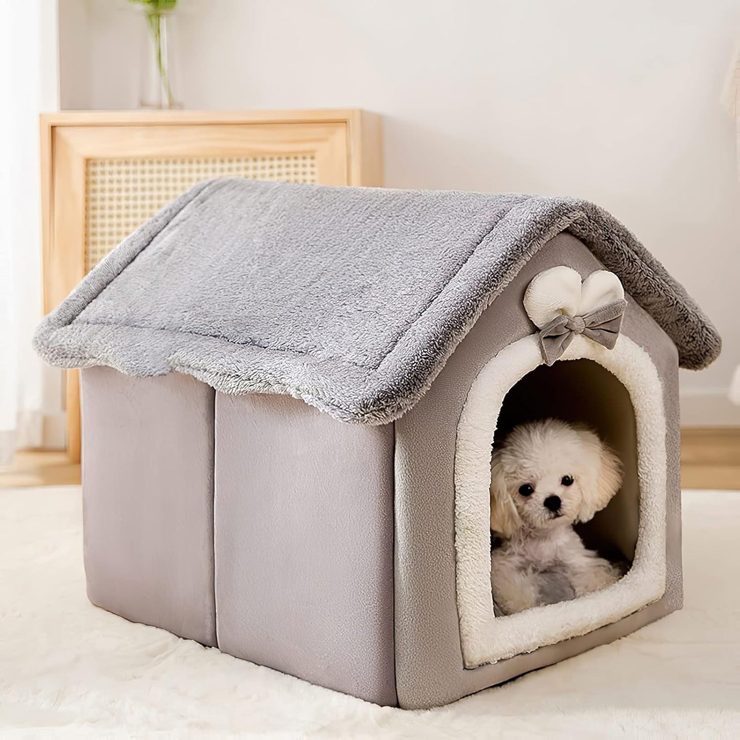 Niche Chien - ComfortableDogHouse™ - Gris Lapin - Repos Chien