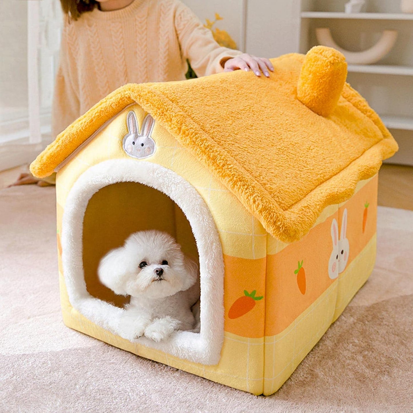 Niche Chien - ComfortableDogHouse™ - Orange Carotte - Repos Chien