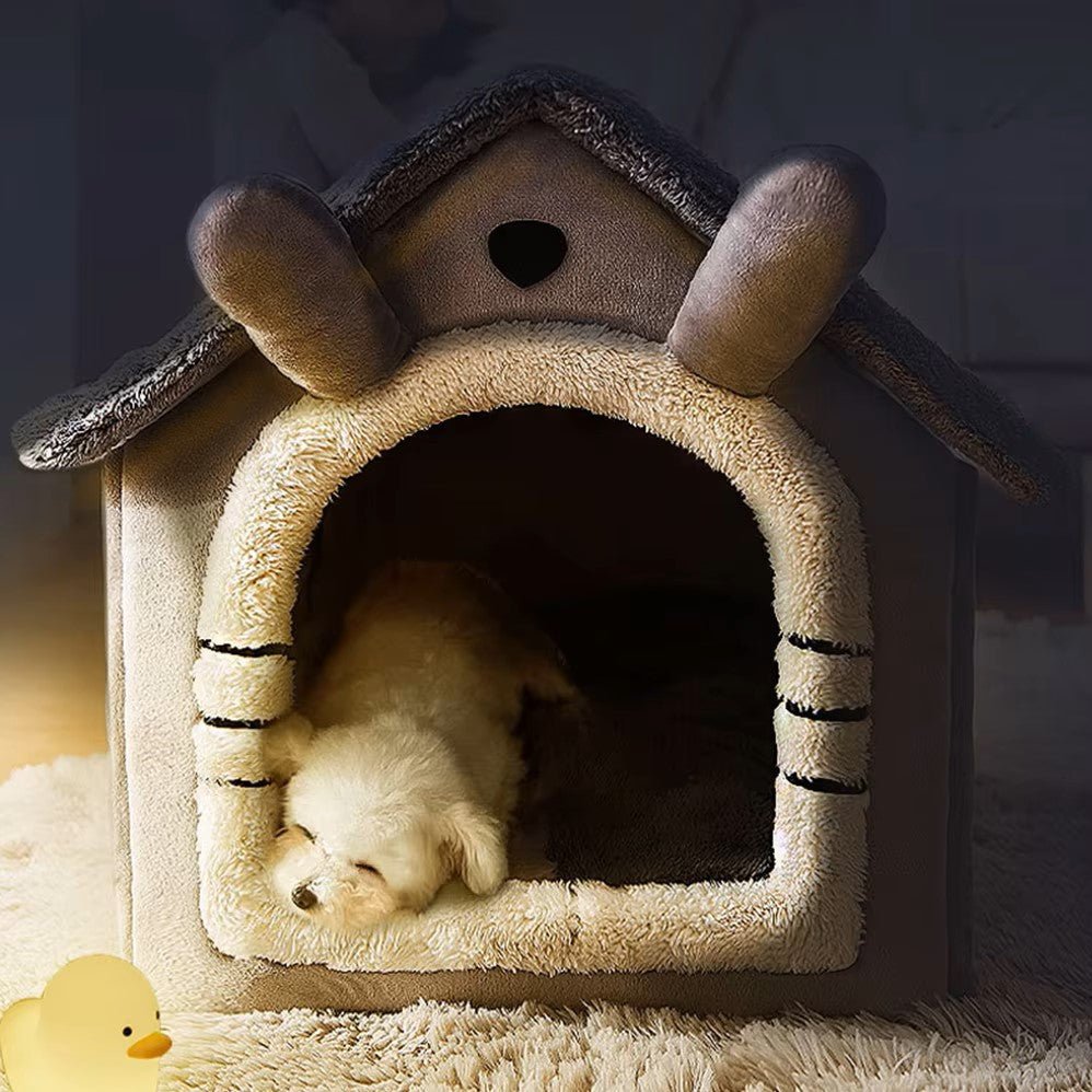 Niche Chien - ComfortableDogHouse™ - Toit simple gris - Repos Chien