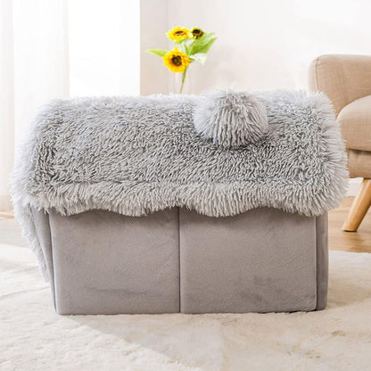 Niche Chien - ComfortableDogHouse™ - Gris Fourrure - Repos Chien