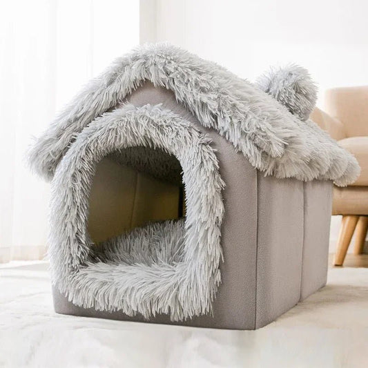 Niche Chien - ComfortableDogHouse™ - Gris Fourrure - Repos Chien