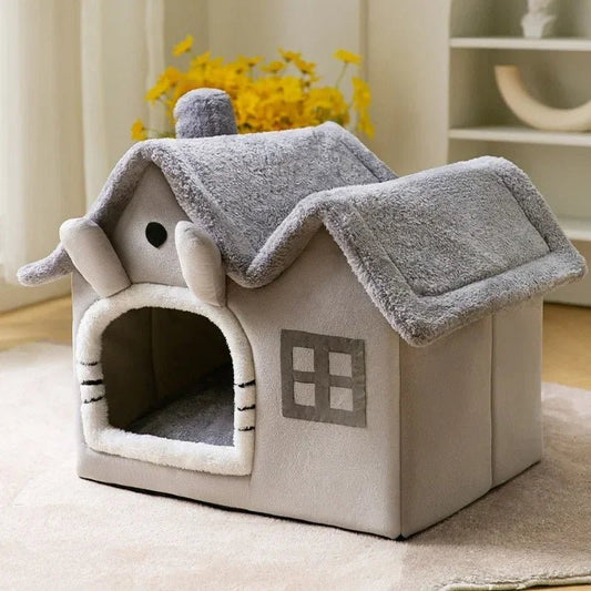 Niche Chien - ComfortableDogHouse™ - Gris Toiture Double - Repos Chien